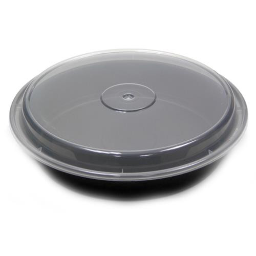 PACTIV NEWSPRING NC948B 48OZ BLCK RND CONTR/LID  COMBO PLASTIC 9" 150/150 (CASE OF 150)