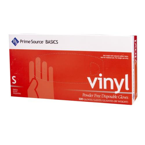 PRIME SOURCE  VINYL GLOVE POWDER FREE SMALL  GLOVE P/F SMALL CLEAR (CASE OF 1000)