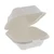 Pactiv EarthChoice YMFH008  White 6"x 6 x 3" Compostable Fiber Blend Hinged Lid Container (Case of 500)