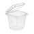 INLINE PLASTICS  TS3008 SAFE-T-FRESH SNACKERS  HINGED CONTR PETE 8-OZ CLEAR (CASE OF 288)