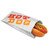 NOVOLEX BAGCRAFT  300455 HOT DOG BAG FOIL  LAMINATED 3.5X1.5X8.5 RED/ORG (CASE OF 1000)