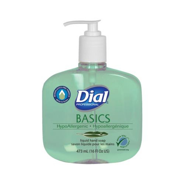 DIAL 2795284 DIAL BASICS LIQUID  HAND SOAP 12/16OZ. PUMP (CASE OF 12)