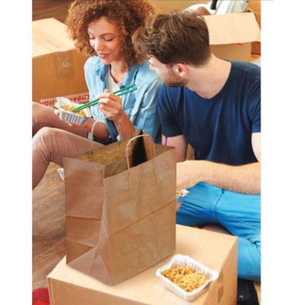 DURO 87415 REGAL SHOPPING BAG 65#  12X9X15.75 KRAFT RECYCLED (CASE OF 200)