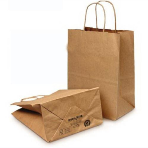 DURO 87490 BISTRO SHOPPING BAG  10X6.75X12 KRAFT (CASE OF 250)