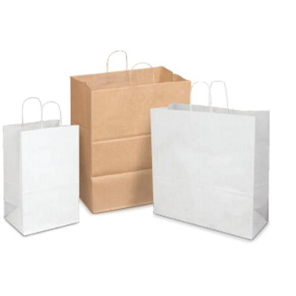 DURO 84642 SHOPPING BAG 65# 13X7X17  CARTON PACK WHITE (CASE OF 250)