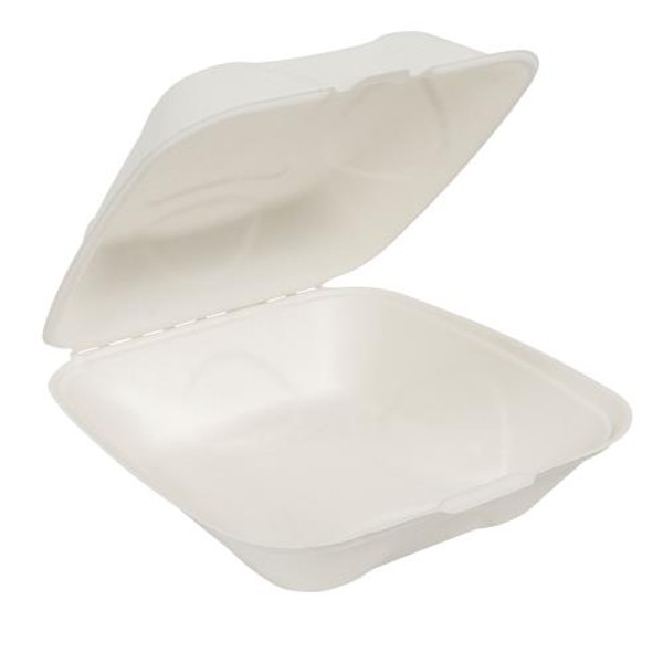 ECO-SYSTEMS ECOHC8-SC MOLDED FIBER HINGED  CONT N/A PFAS 8 WHITE 2/100 (CASE OF 200)