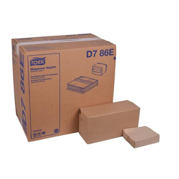 D786E SECOND NATURE/MASTERFOLD  KRAFT 13X12 DISPR NAPKN 12/500 (CASE OF 6000)