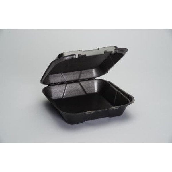 GENPAK  SN200-3L 1-CMPT HINGED CONTR  LARGE BLACK (CASE OF 200)