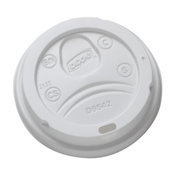 GEORGIA-PACIFIC  D9542 WHITE PLASTIC DOME LID  F/10,12&16-0Z HOT CUP  1M/CS (CASE OF 1000)