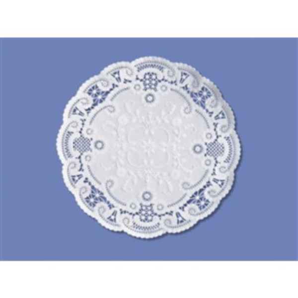 HOFFMASTER   D301018 8" FRENCH LACE DOILIE  ROUND 10/500 (CASE OF 5000)
