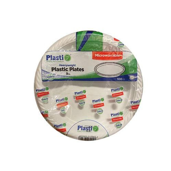 KCH  PPP9-100 IMPACT PLATE 9" WHITE  WHITE STYRENE HEAVY WEIGHT (CASE OF 400)