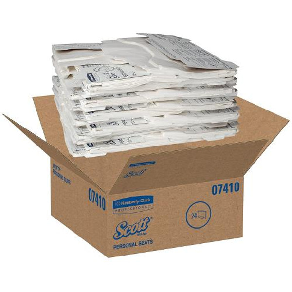 KIMBERLY-CLARK  07410-10  SCOTT 1/2-FLD SEATCV  WHITE 18X15 PERSONAL  24/125 (CASE OF 3000)