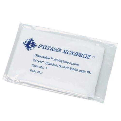 PRIME SOURCE  P/S APRON 28X46 P/E 1.5MIL WHT  INDIVIDUAL PACK SMOOTH (CASE OF 500)