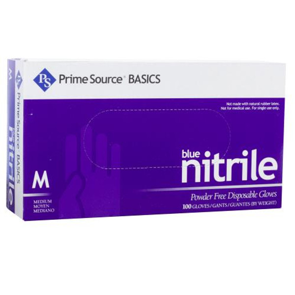 PRIME SOURCE  75000763 NITRILE PF MEDIUM BLU  P/S BASICS GLOVES BLUE (CASE OF 1000)