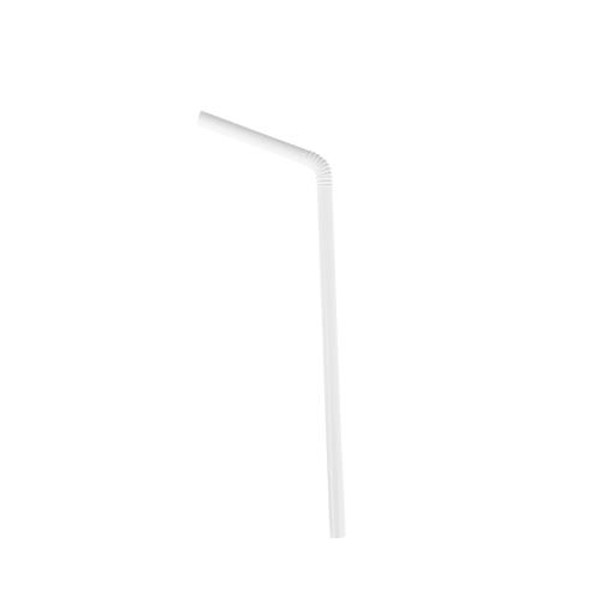 PRIME SOURCE  76009704 P/S JUMBO FLEX STRAW  7.75" WHITE PAPER WRAP BOXED (CASE OF 10000)
