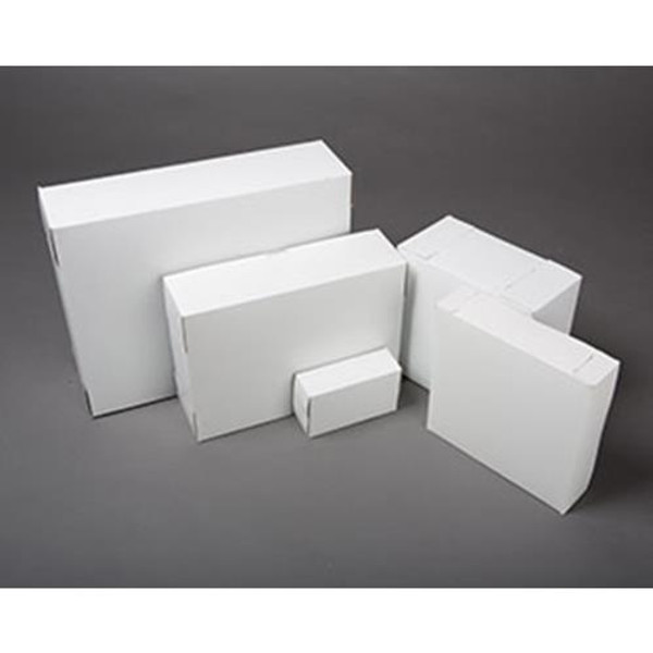 QUALITY CARTON & CONVERTING  6101 L/C 10X10X2.5 BAKERY BOX  WHITE CHIPBOARD (CASE OF 250)