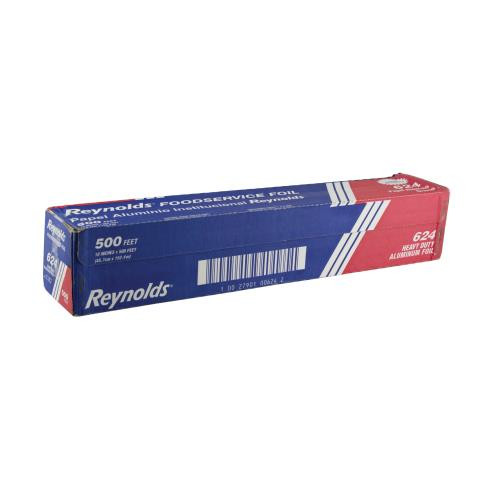 REYNOLDS 624 18X500 HVY ALUM ROLL FOIL  DISPENSER BOX        1RL (CASE OF 1)