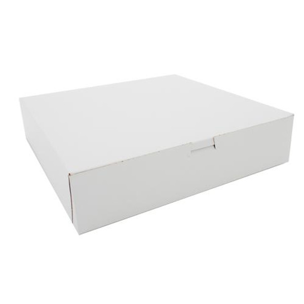 SOUTHERN CHAMPION 0984 12X12X2.75 BAKERY BOX L/C  PLAIN WHITE LOCK CORNER (CASE OF 100)