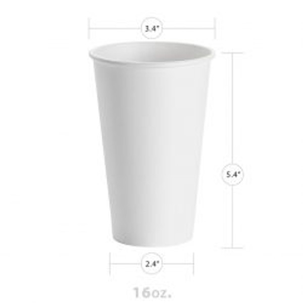 YESPAC  YPHC16 HOT CUP PAPER 16-OZ WHT   (CASE OF 1000)