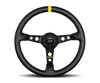 Momo MOD07 Steering Wheel 350 mm - Black Leather/Black Spokes/1 Stripe
