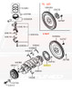 Mitsubishi OEM Crankshaft Sensing Ring for Evo X