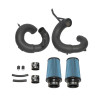 Tuned dual air intake pipes with Web nano-fiber dry filte. - Wrinkle Black