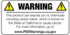 WARNING CA Proposition 65
