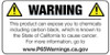 WARNING CA Proposition 65