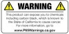 WARNING CA Proposition 65