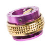 NRG Quick Release Kit - Pyramid Edition - Purple Body / Chrome Gold Pyramid Ring