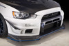 Varis Front Bumper Under Lip Version 2 Replacement, Carbon - Mitsubishi CZ4A Evo X