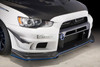 Varis Front Bumper Under Lip Version 2 Replacement, Carbon - Mitsubishi CZ4A Evo X