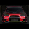 Varis Wide Body Version 2 Parts - Front Bumper V3 + Wide Lip, Carbon - Mitsubishi CZ4A Evo X