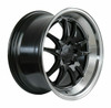 F1R F102 18x9.5 +38 Gloss Black with a Polished Lip