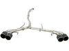 Takeda 3 IN to 2-1/2 IN 304 Stainless Steel Cat-Back Exhaust System w/Carbon Fiber Tips