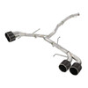 Takeda 3 IN to 2-1/2 IN 304 Stainless Steel Cat-Back Exhaust System w/Carbon Fiber Tips