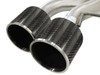 Takeda 3 IN to 2-1/2 IN 304 Stainless Steel Cat-Back Exhaust System
w/Carbon Fiber Tips