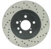 StopTech Sport Cross Drilled Brake Rotor; Front Left