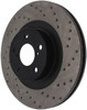 StopTech Sport Cross Drilled Brake Rotor; Front Right