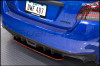 OLM Gloss Black S Style Rear Diffuser w/ Red Line - Subaru WRX / STI 2015+