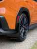 Rallyarmor 2022+ Subaru WRX Black UR Mud Flap Orange Logo
