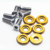 Fender Washers Kit; M6 Thread - Small - Gold