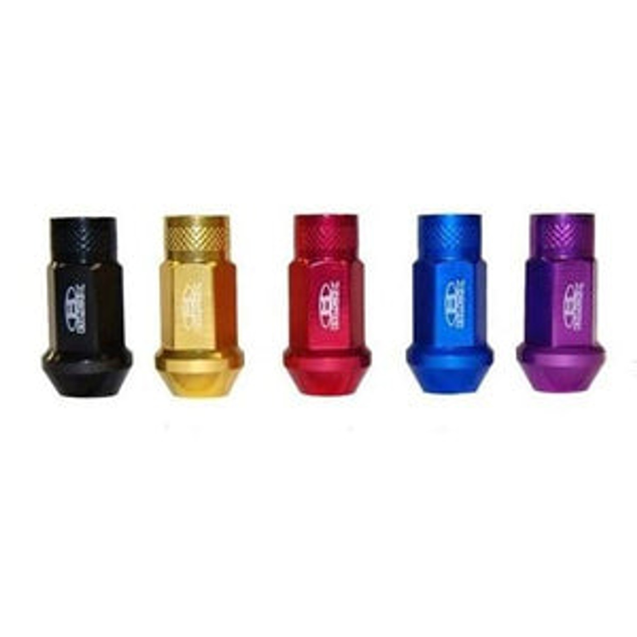 BLOX Racing Street Series Forged Lug Nuts - Single piece - Black/Flat Black/Gold/Red/Blue/Purple/Silver