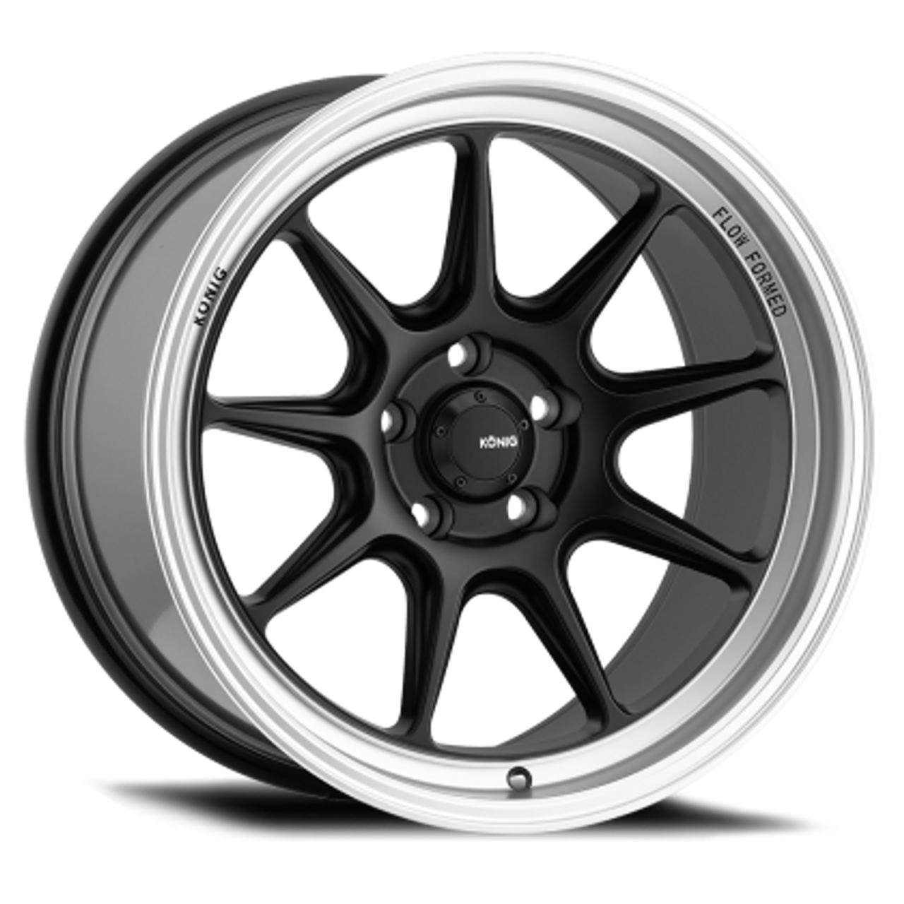 Konig Countergram 18x10.5B 5x120 ET25 Matte Black / Matte Machined Lip