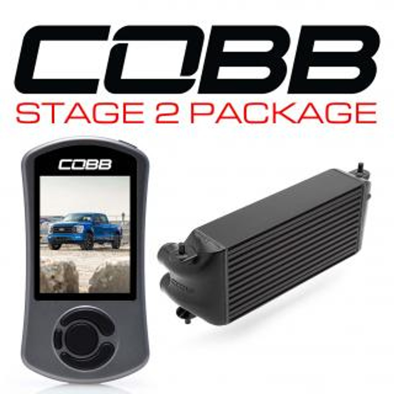 COBB STAGE 2 POWER PACKAGE BLACK (FACTORY LOCATION INTERCOOLER) FORD F-150 3.5L / TREMOR 2021-2022