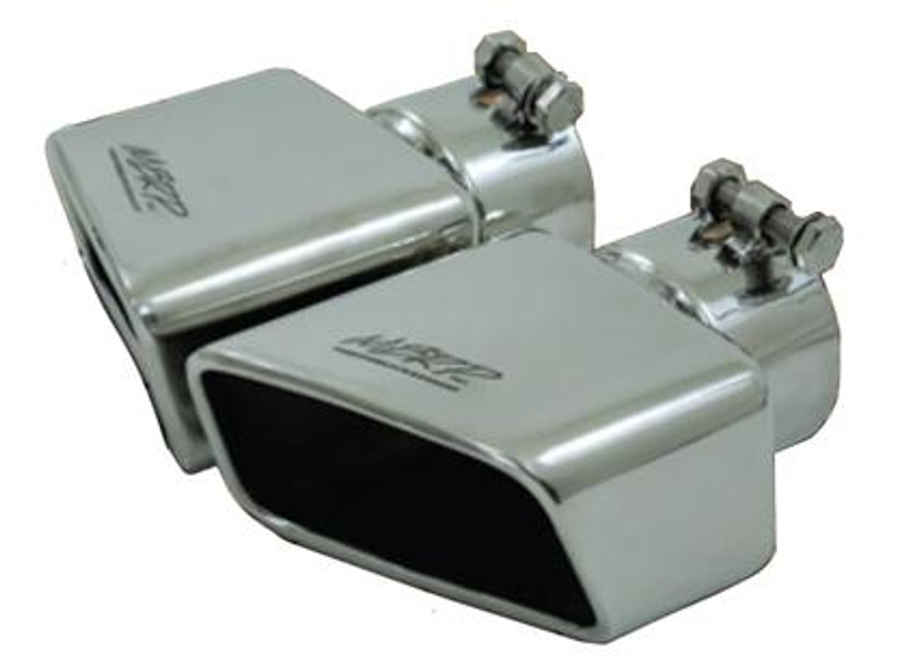 MBRP Universal Tip 4.50in x 2.75in ID Rectangle Angled Cut 3in OD Inlet 7in Lgth T304 Passenger Side