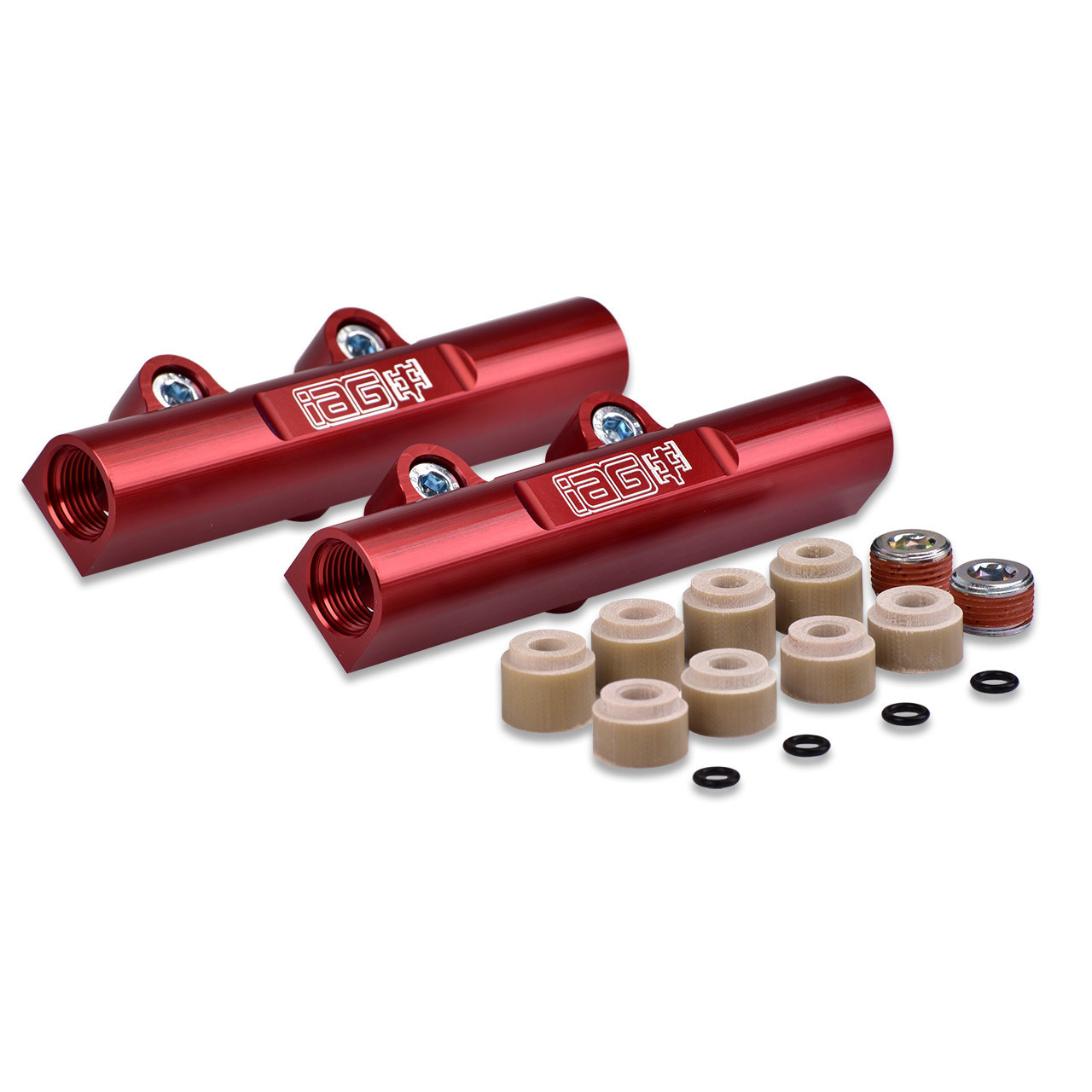 IAG PTFE Flex Fuel System Kit w/ ID Injectors, Aeromotive FPR, IAG Fuel Rails for 08-14 WRX, 08-21 STI