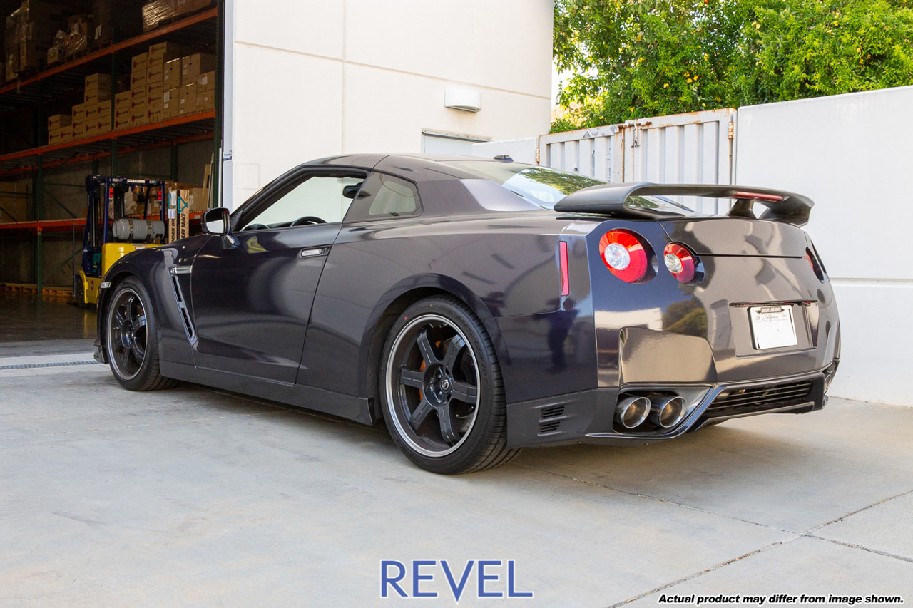 Revel Medallion Touring-S Catback Exhaust - Dual Muffler/ Quad Blue Tip 09-13 Nissan GT-R