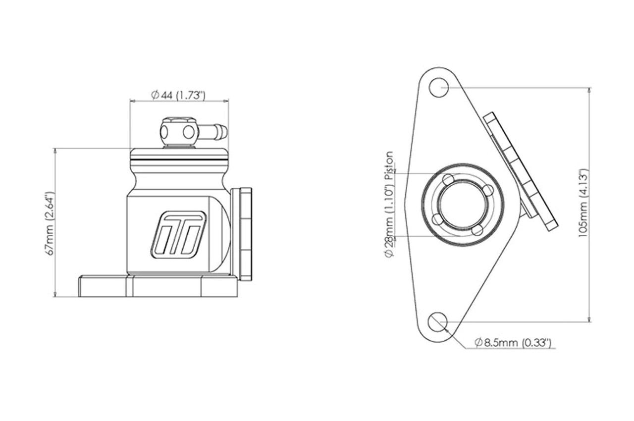 Turbosmart BOV Kompact Plumb Back - Subaru - TS-0203-1215