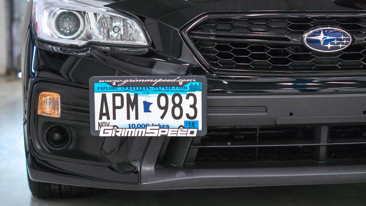 GRIMMSPEED LICENSE PLATE RELOCATION KIT - 18+ WRX/STI/CROSSTREK, 13+ BRZ/FRS/86, 17+ IMPREZA (NON-TURBO), 10+ LEGACY/OUTBACK